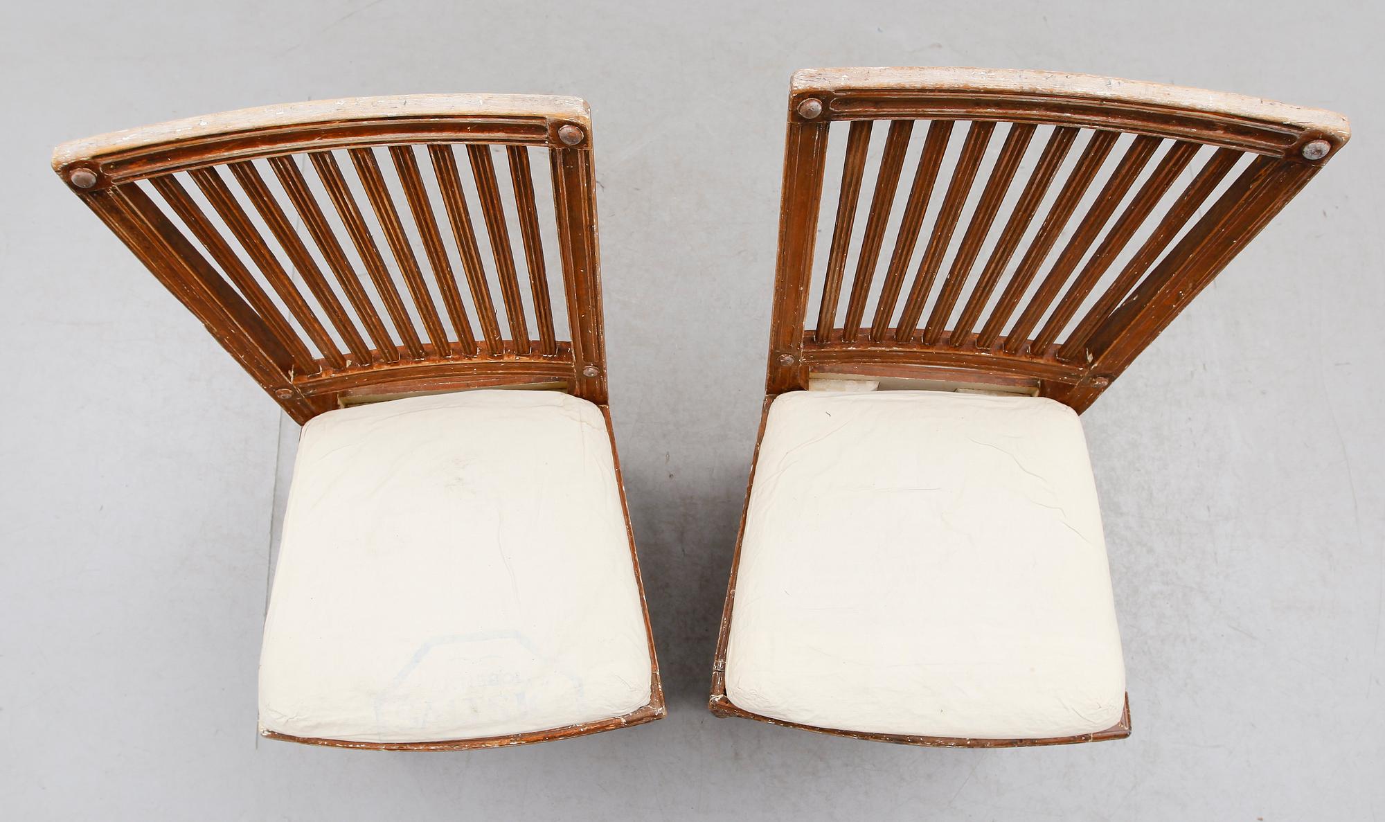 STOLAR, 1 par, sengustavianska, omkring år 1800.