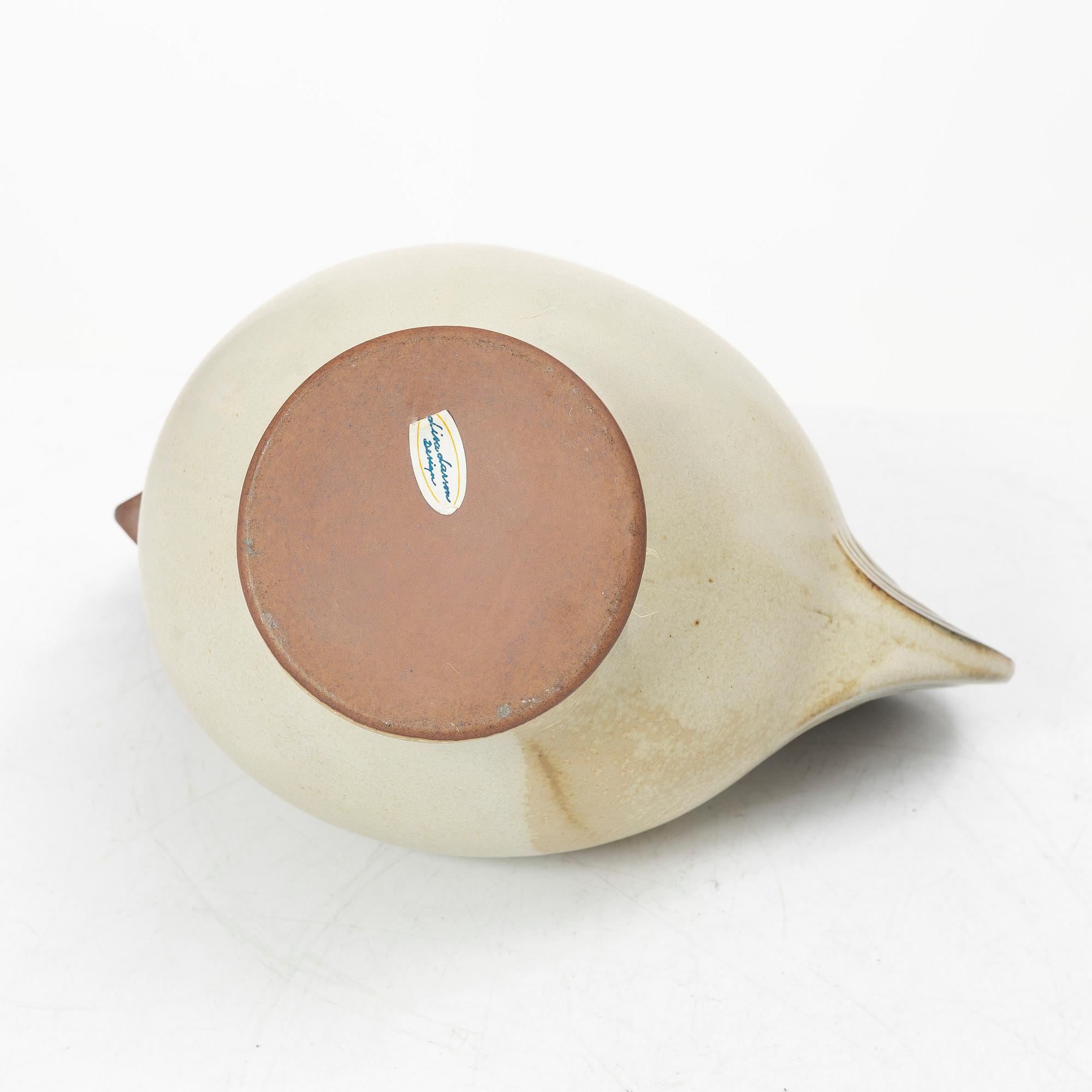 Lisa Larson, ägghöna samt äggkoppar, 6 st, stengods.