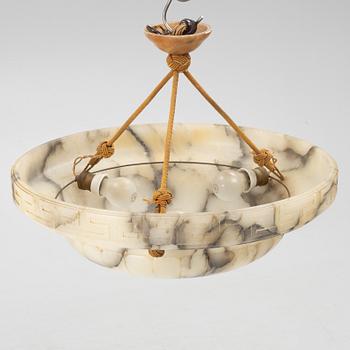 An alabaster ceiling lamp, 1920s.