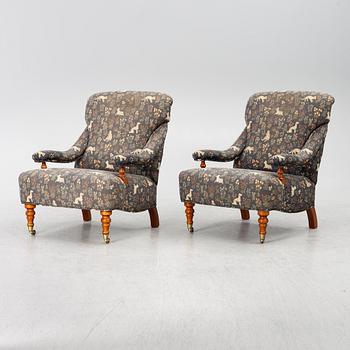 Armchairs, a pair, model no. 3591, purchased from Svenskt Tenn.