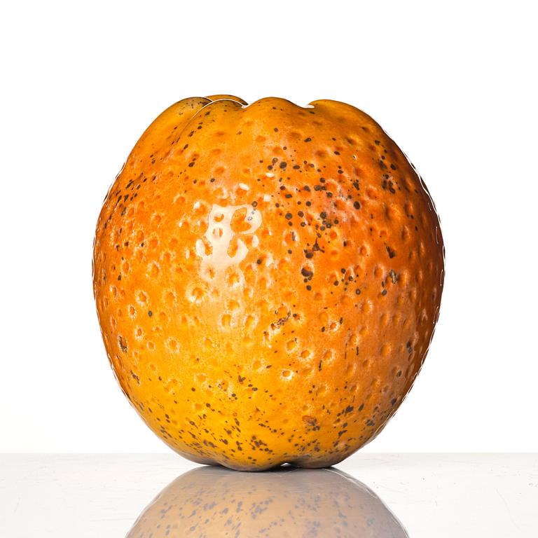 Hans Hedberg, a faience sculpture of an orange, Biot, France.