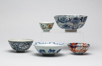 PARTI SKÅLAR, porslin, Kina.