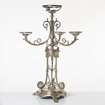 Bordsuppsats, nysilver, Elkington & Co, England, 1862.