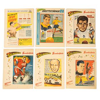 Comic books, 15, "Stålmannen", assorted years and issues, including 1953.