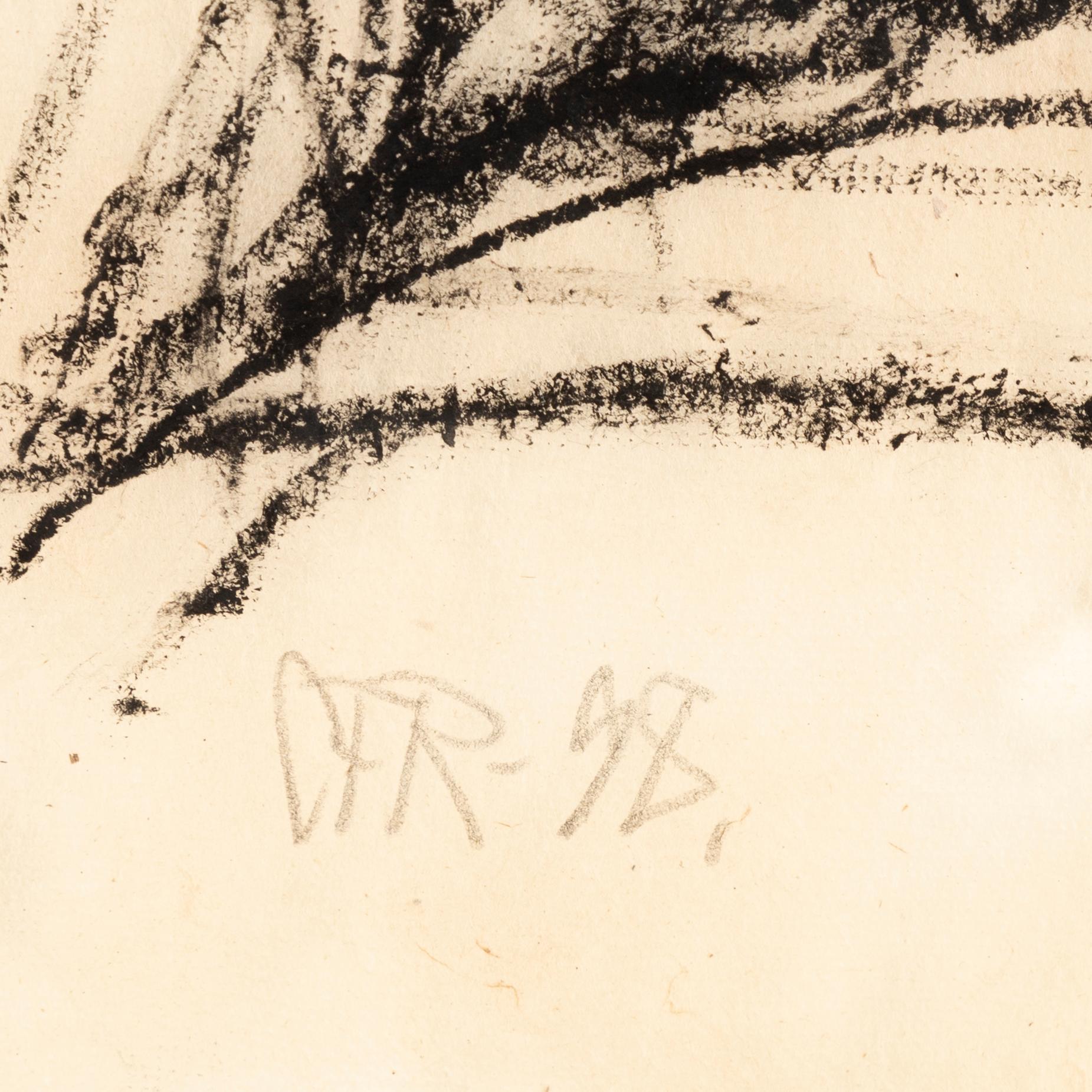 Carl Fredrik Reuterswärd, kolkrita på papper. Monogramsignerad CFR daterad -98.