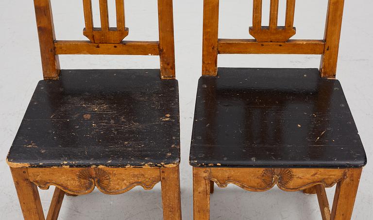 A pair of Swedish 18th/19th century chairs.