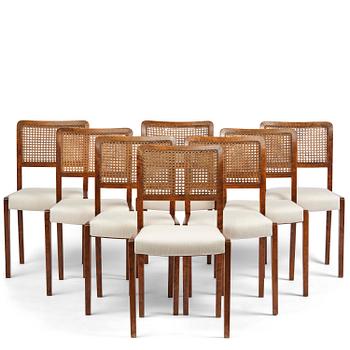 169. Axel Larsson, a rare set of eight chairs model "1030", Svenska Möbelfabrikerna, Bodafors, 1930s.