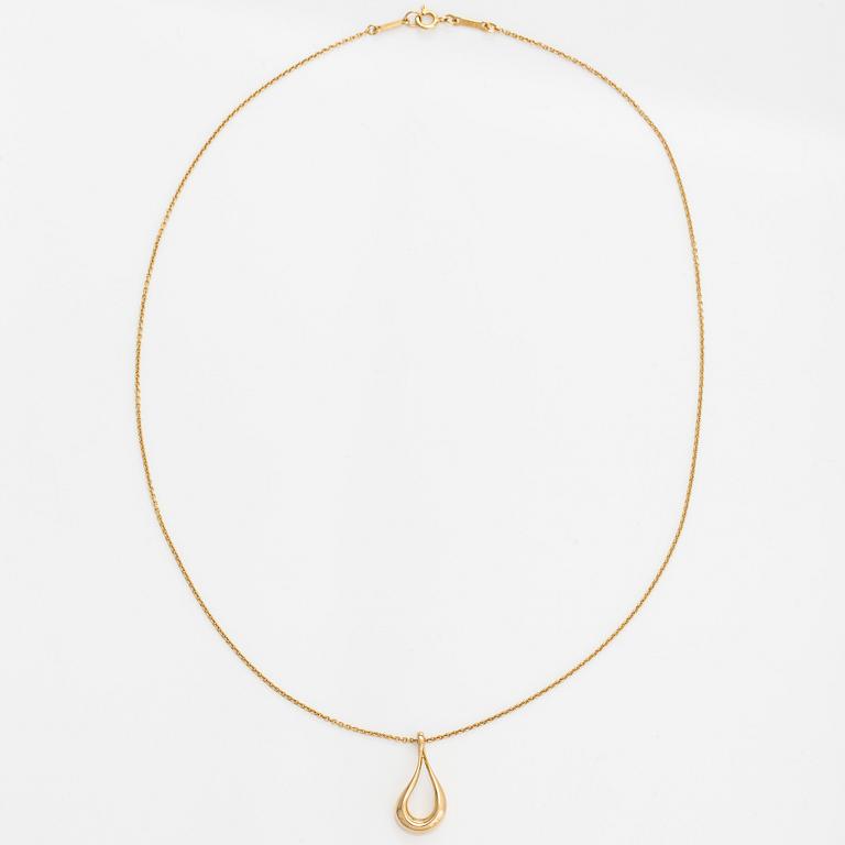 Tiffany & Co, Elsa Peretti, necklace, "Open Teardrop", 18K gold.