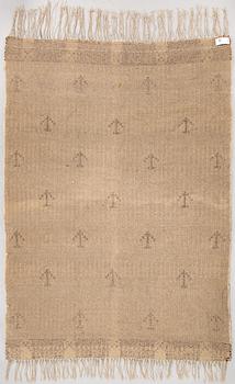 A-mid 20th century Finnish long pile rya rug. Circa 245 x 175 cm.