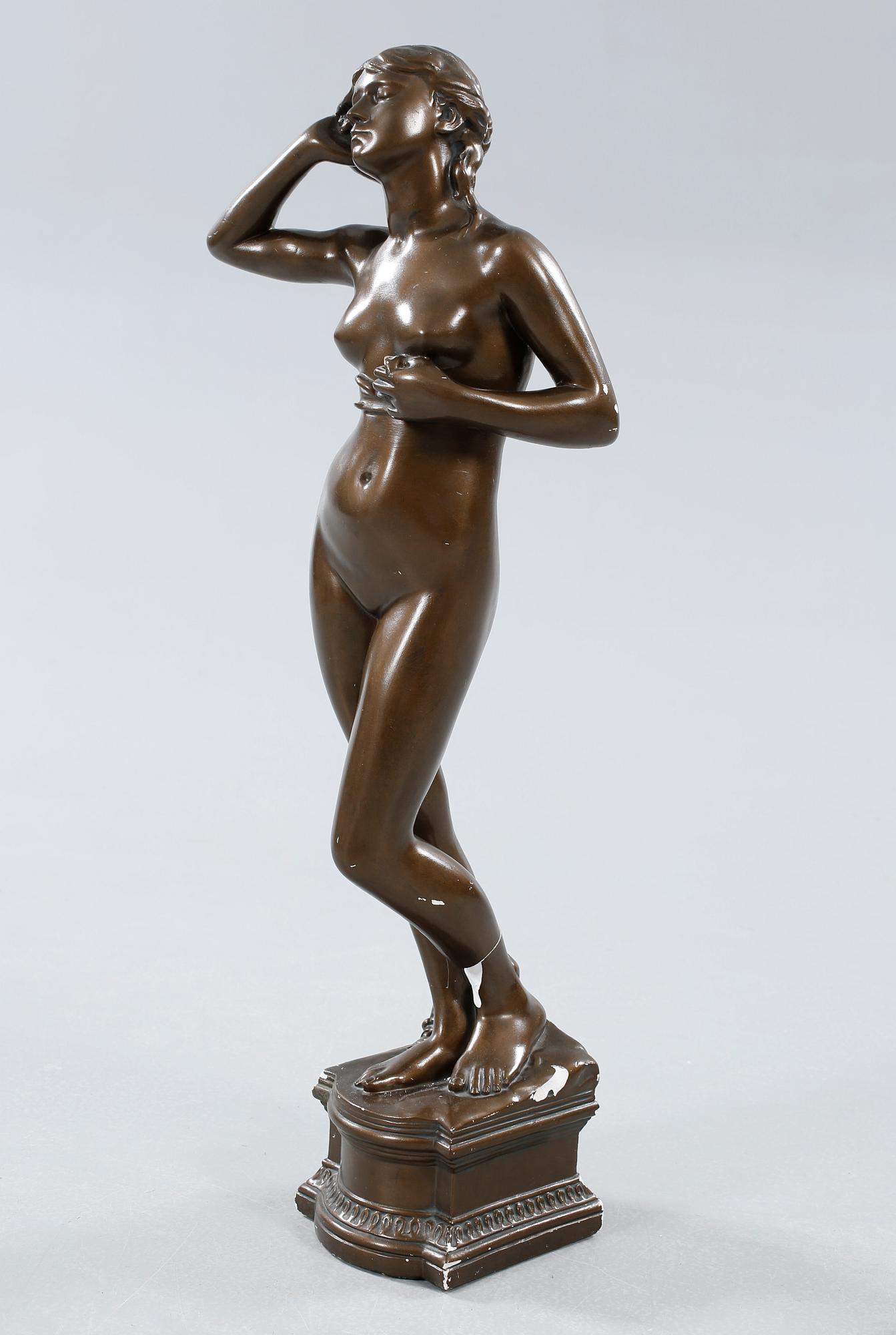SKULPTUR, glaserad gips, efter Per Hasselberg, G. Bernardi Konstgjuteri, Göteborg, 1900-tal.
