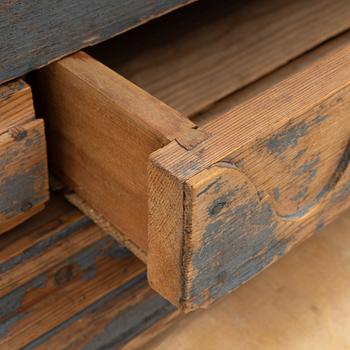 Hanging cupboard, folk art, Alfta, Hälsingland, marked 1820.