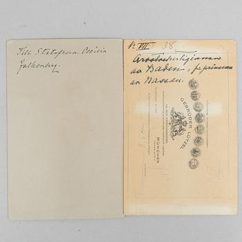 Two German royal photographs, signed by hand by Frederick II of Baden and Hilda of Nassau.