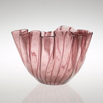 A Paolo Venini, 'Fazzoletto' glass vase, Venini, Murano Italy, 1950's.