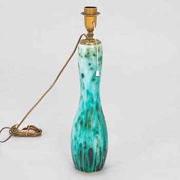 Friedl Holzer-Kjellberg, a ceramic tablelamp, signed Arabia -F.H.Kj.-.