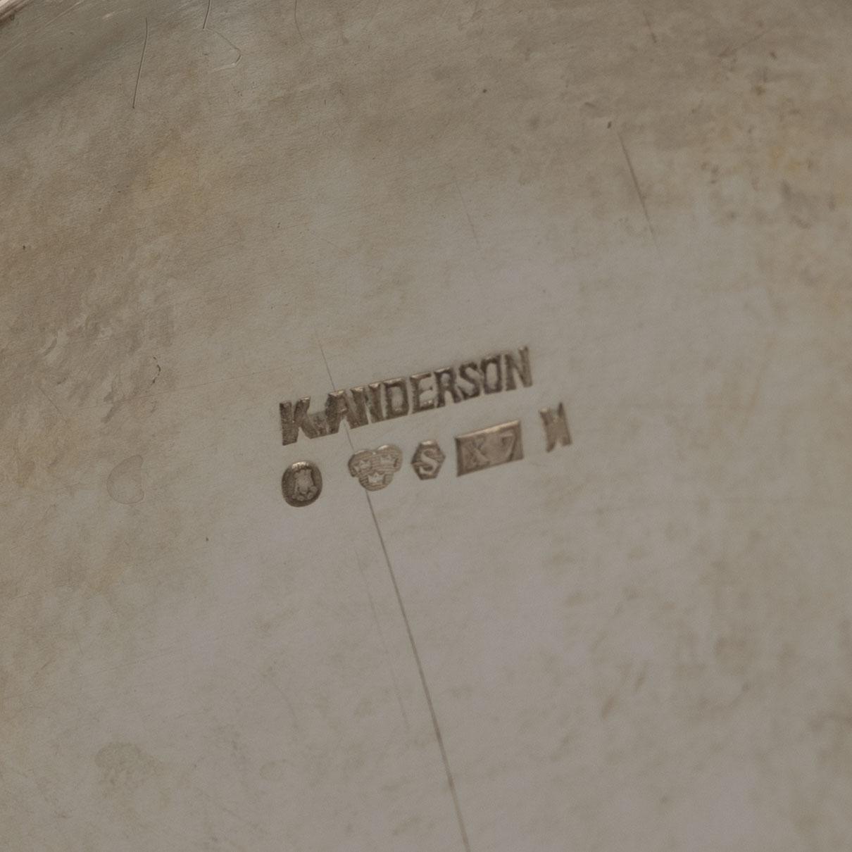 A 3-piece Swedish silver coffee service, marks of K. Anderson, Stockholm 1923-24.