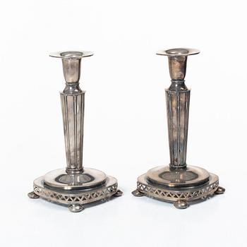A pair of silver candlesticks, Tenn & Silver AB, Gothenburg, 1941.