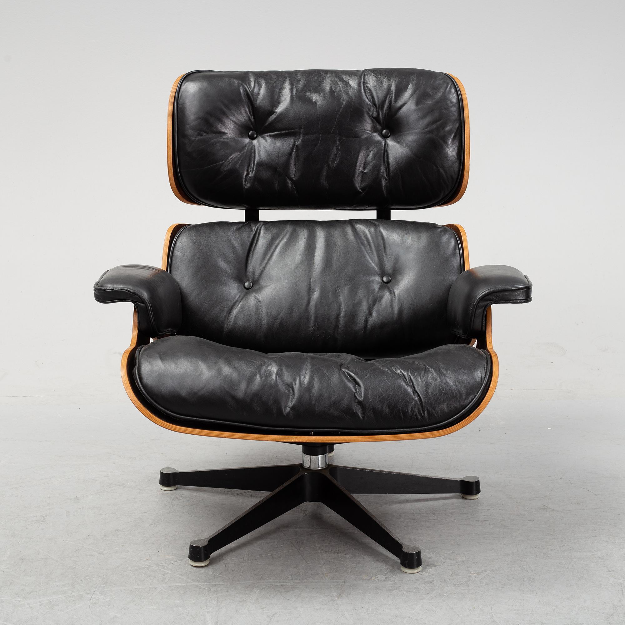 A 'Lounge chair' by Charles and Ray Eames for Herman Miller.