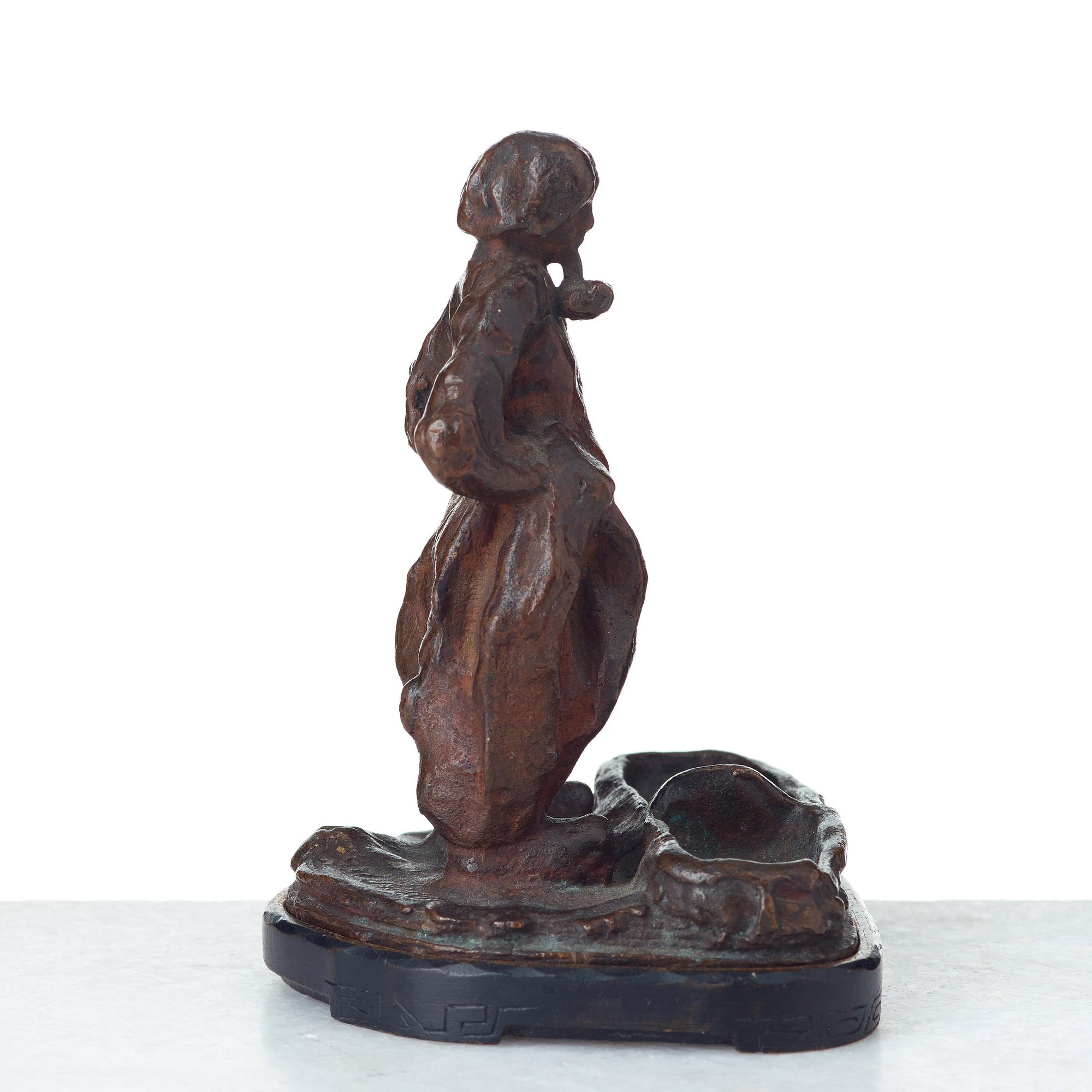 CARL MILLES, skulptur, "Holländsk fiskargubbe" (salt- och pepparkar).