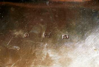 CIGARRETUI, silver, Moskva 1865. Vikt ca 160 gram.