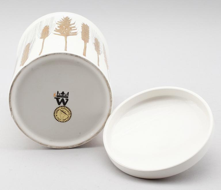BURK MED LOCK, porslin, Fornasetti, Italien, 1900-talets andra hälft.