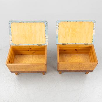 A pair of stools, 1930's/40's.
