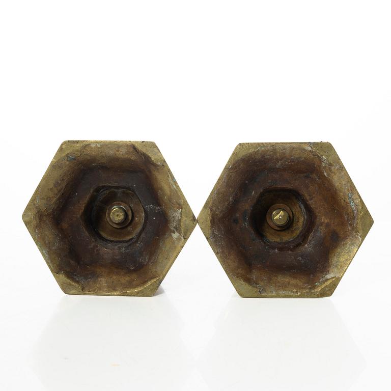 Ljusstakar, ett par, barockstil, 1900-tal.