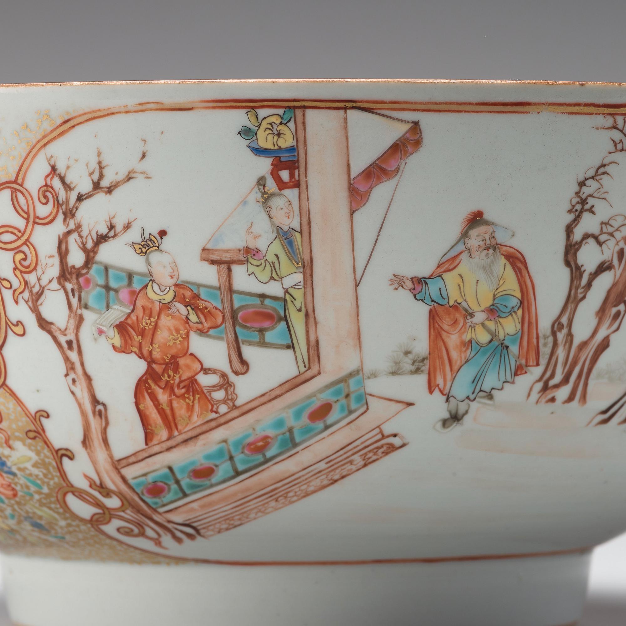 BÅLSKÅL, kompaniporslin. Qingdynastin, Qianlong (1736-95).