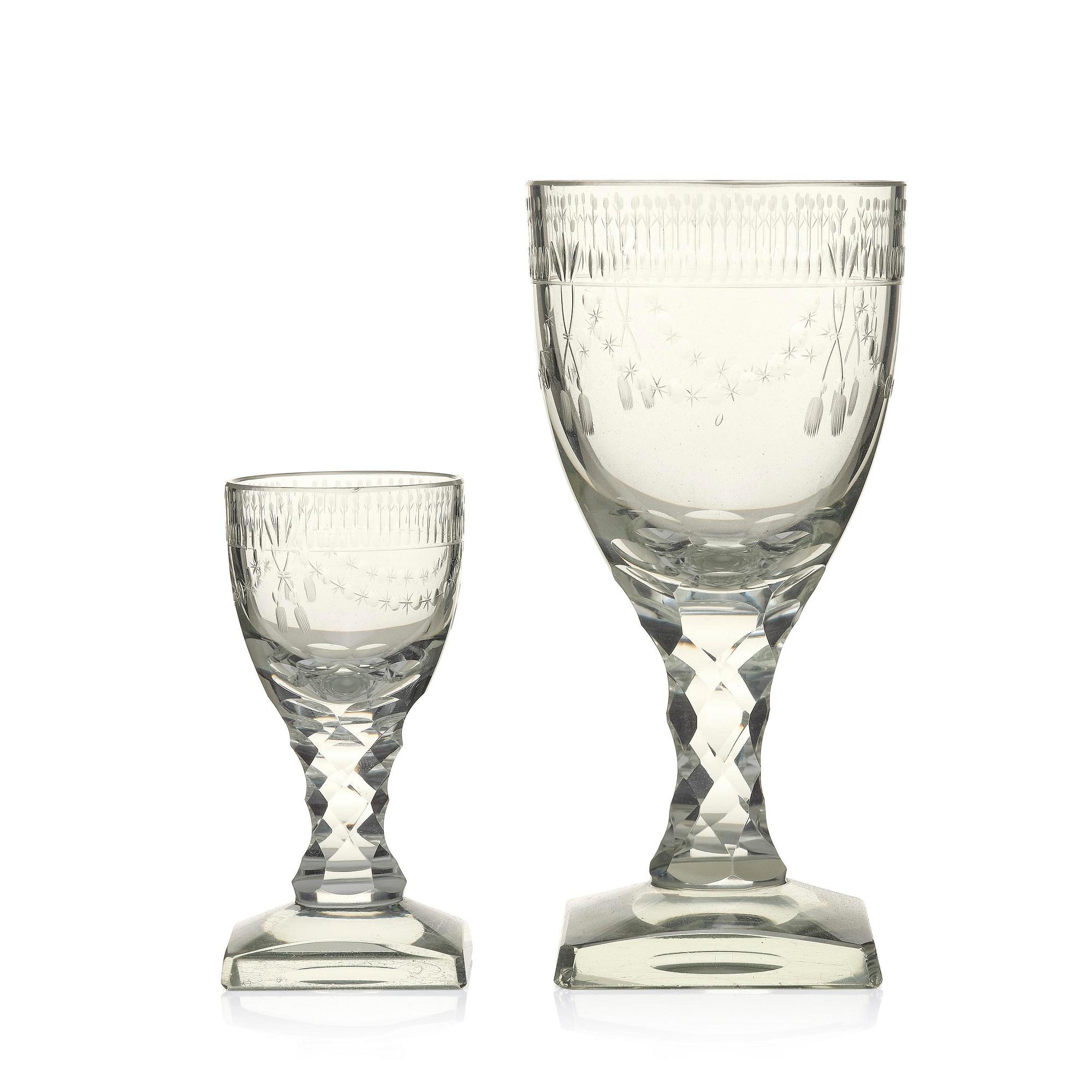 Glas, 22 stycken. Sverige, 1800-tal.