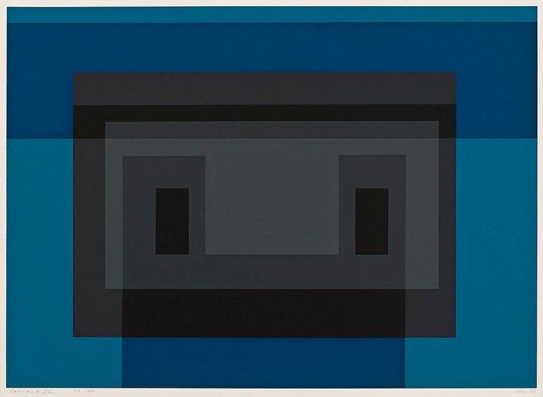 JOSEF ALBERS, 9 färgserigrafier, signerade med blyerts, daterade 1966, numrerade 103/200.