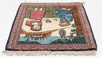 Rug, Keshan, Keshan, approx. 65 x 54 cm.