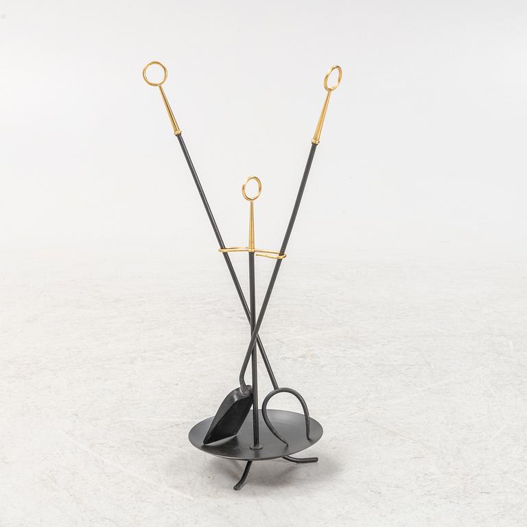 Gunnar Ander, a three piece set of fire utensils, second half of the 20th century.