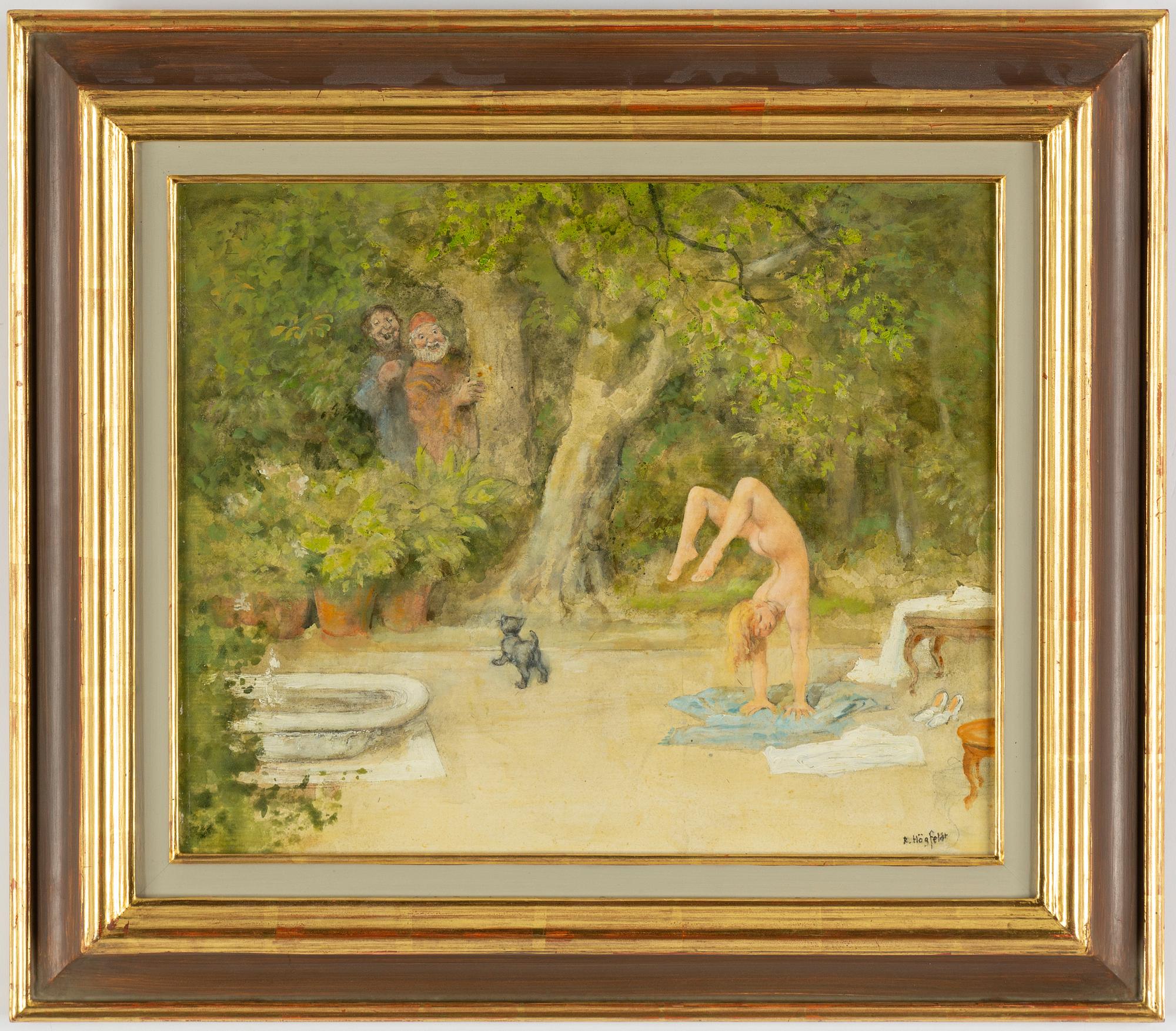 ROBERT HÖGFELDT, oil on panel, signed.