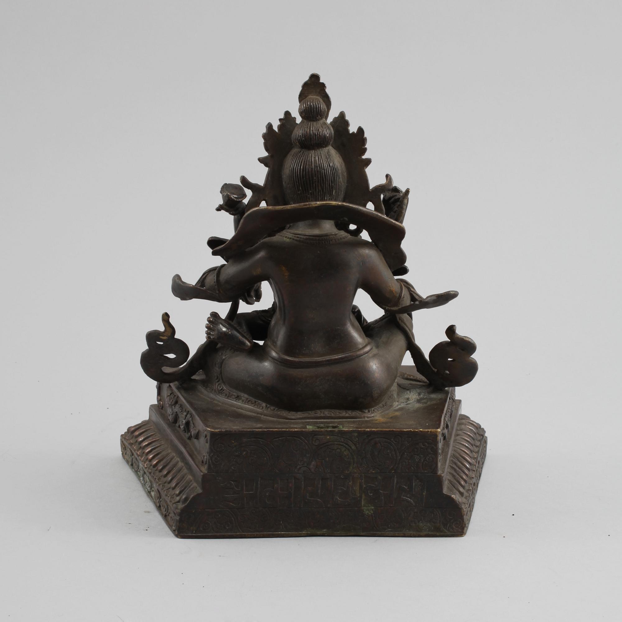 SKULPTUR, brons, Sinotibet, 1800/1900-tal.