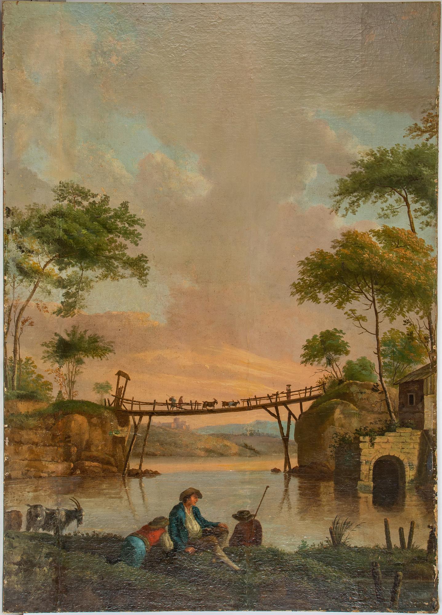 Wall painting, 5, early 19th Century, oil on canvas/panel.