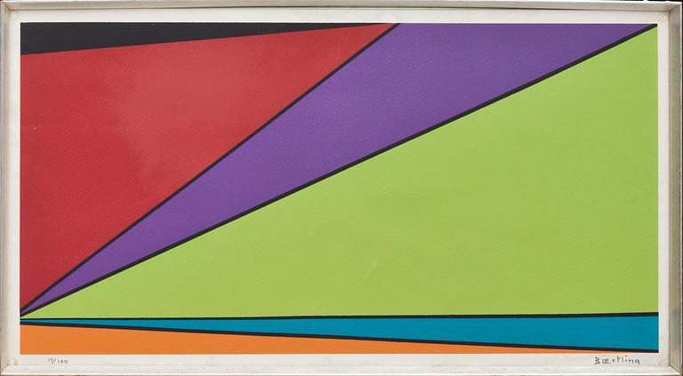 OLLE BAERTLING, färgserigrafi, signerad och numrerad 10/100.