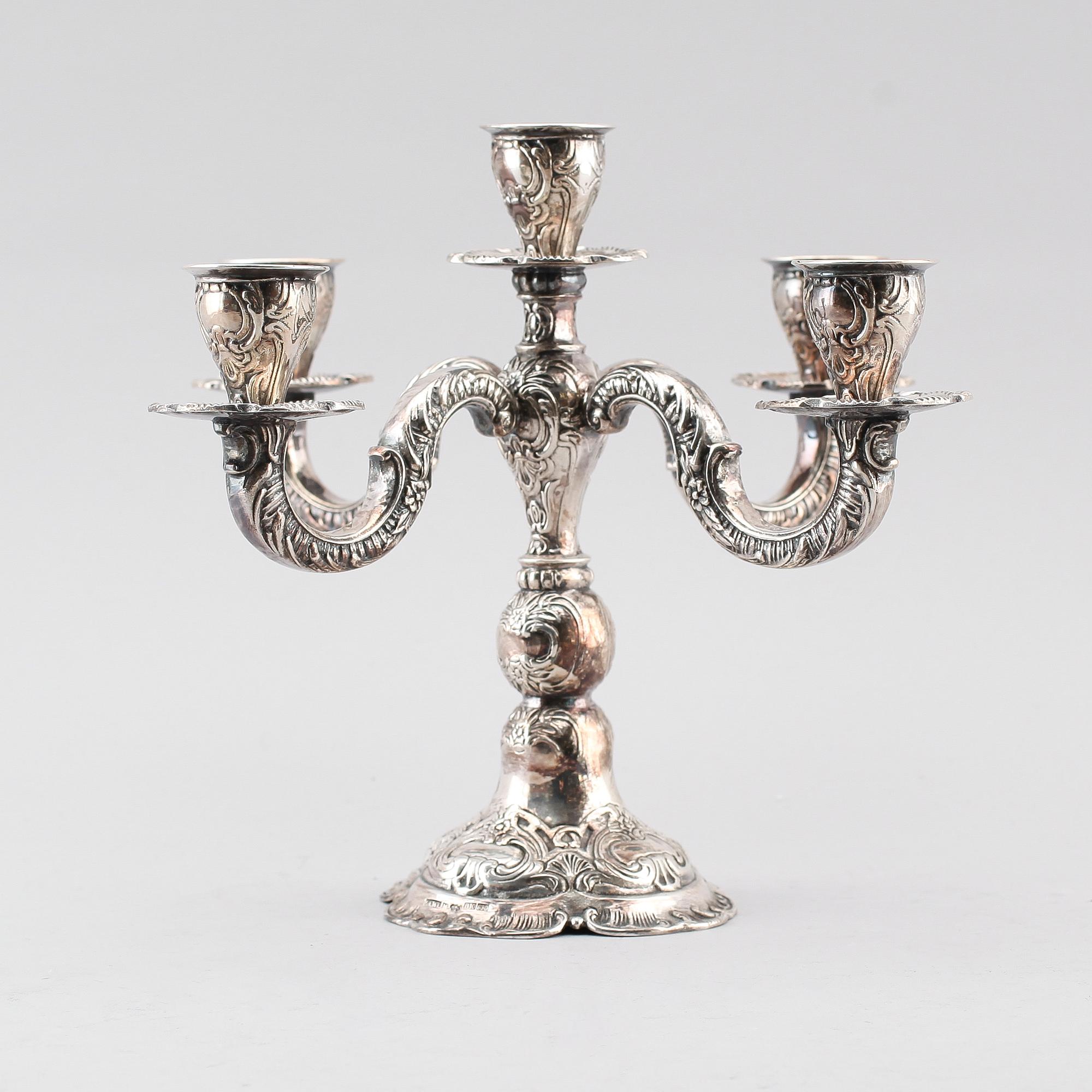 KANDELABER, silver, GEWE, 1976, vikt ca 812 gr.