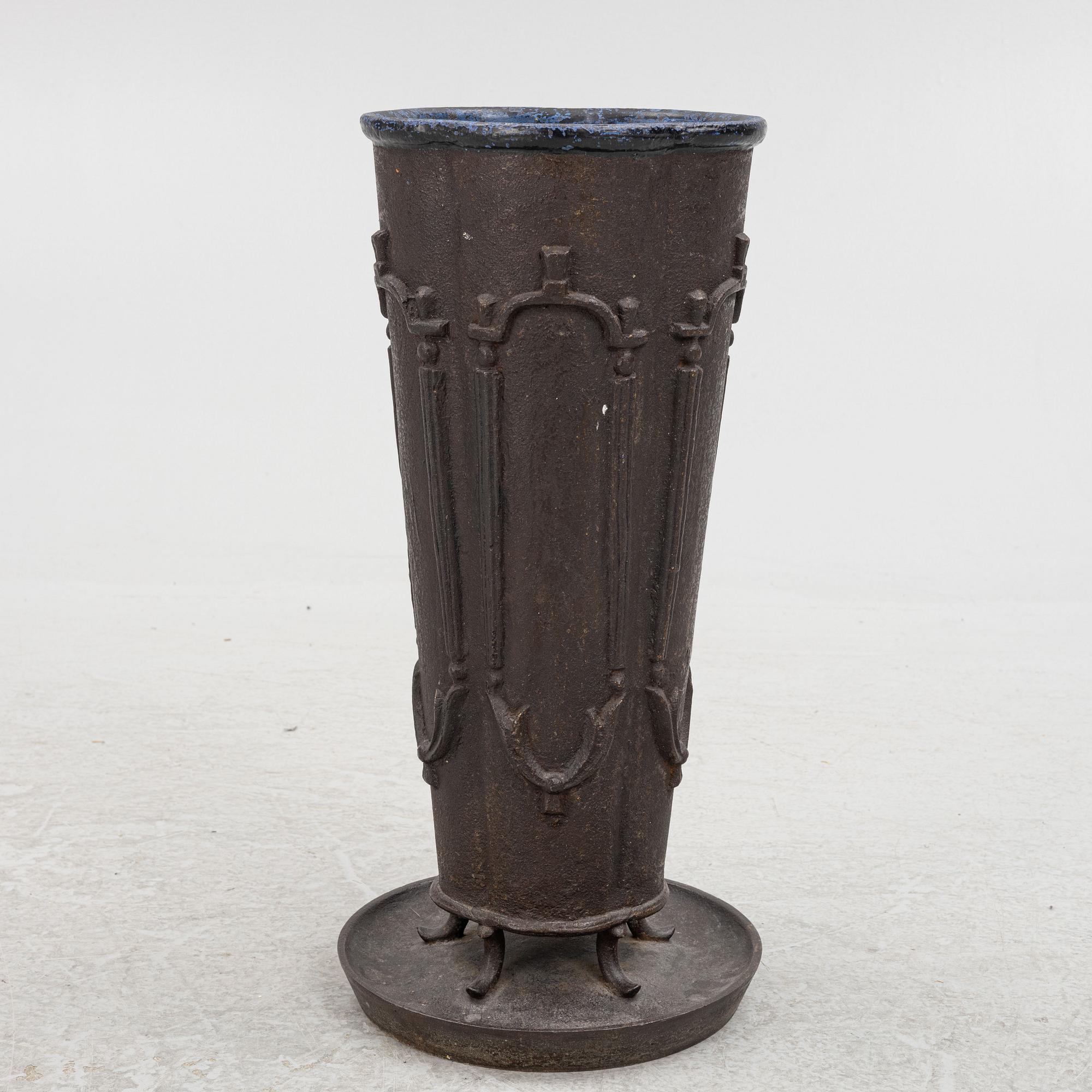 Edvin Ollers, a cast iron umbrella stand, Näfveqvarns Bruk, Sweden.