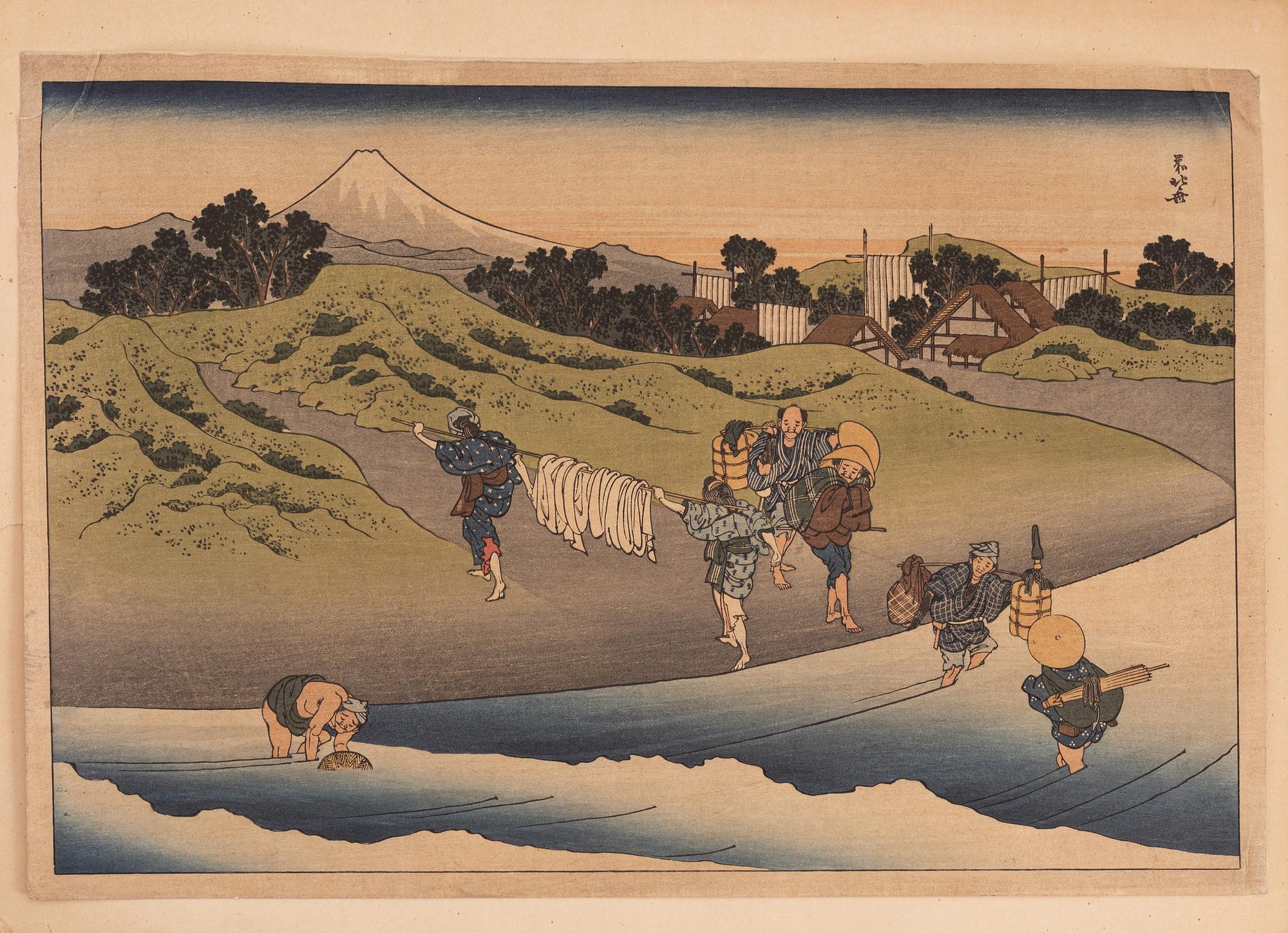Katsushika Hokusai, after, woodblock print in colours, first half of the 20th Century.