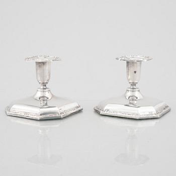 A pair of silver candlesticks, Norway, mid-20th Century.