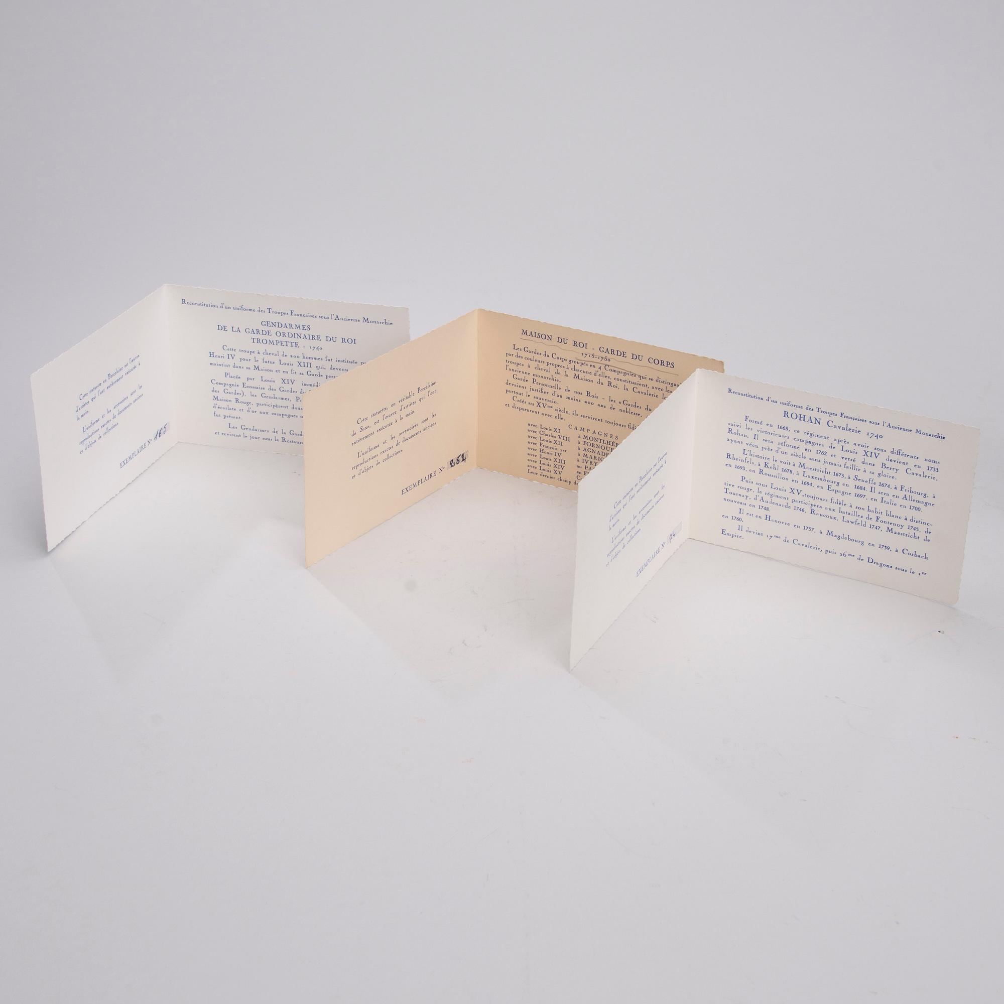 FIGURINER, 4 st, porslin, Les Collections Van Gerdinge, Frankrike, 1900-tal.