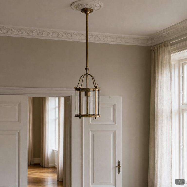 Harald Notini, a ceiling lamp model 6051, Arvid Böhlmarks Lampfabrik, Stockholm, 1920s-30s.