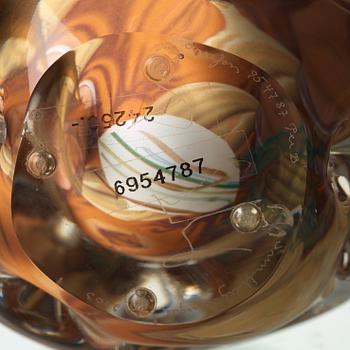 Per B. Sundberg, a  unique 'Fabula' glass vase, Orrefors 2003.
