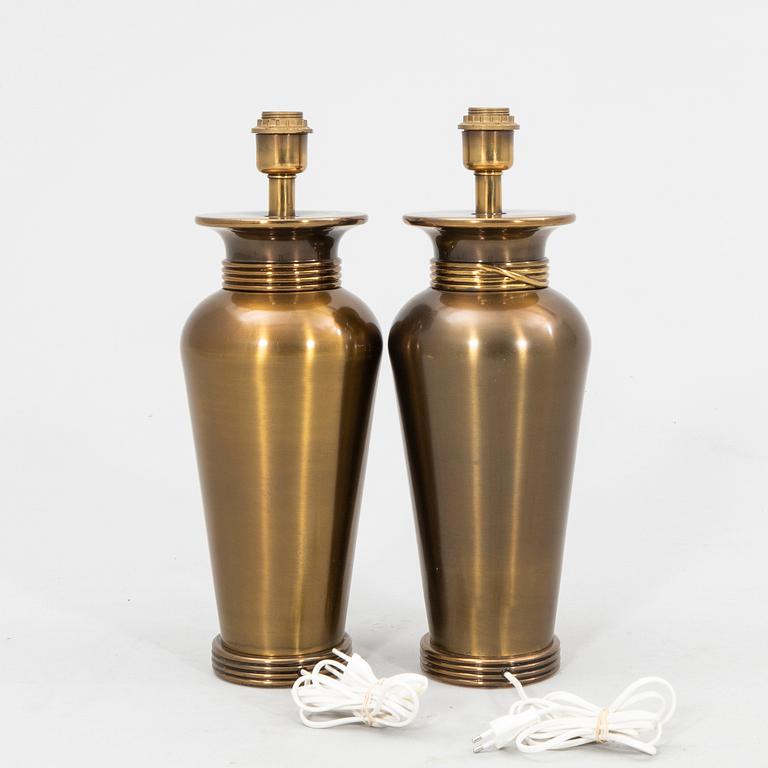 Table lamps a pair DeKnudt Belgium late 20th century.