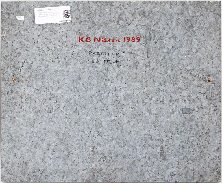 K G NILSON, Blandteknik på granit. Signerad KG Nilson och dat -89 a tergo.