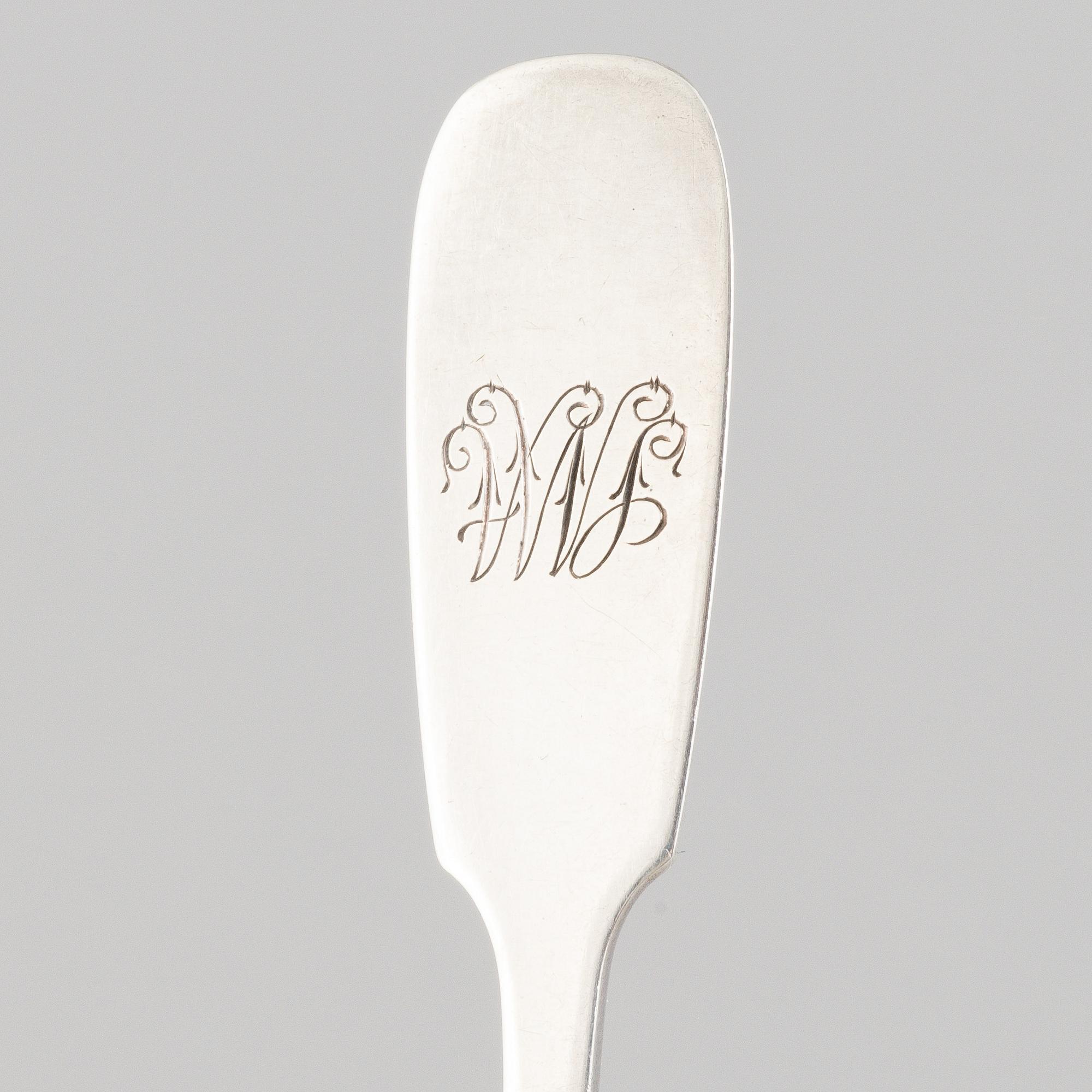 Teaspoons, 6 pcs, silver, Germany, early 20th Century.