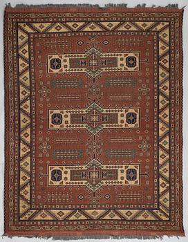 An oriental carpet, Antique finish, 195x154 cm.