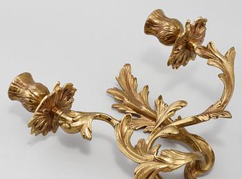 APPLIQUER, ett par, rokokostil, 1900-talets andra hälft.