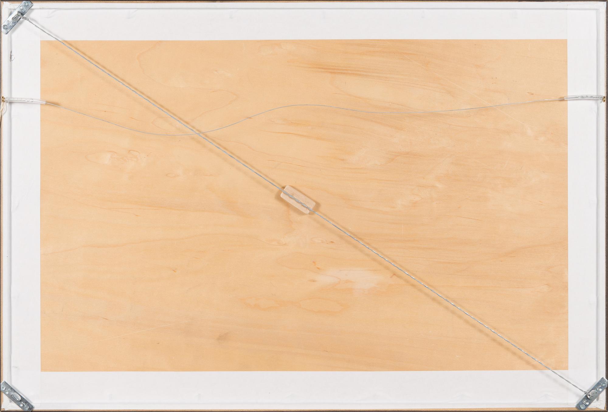 Birger Kaipiainen, drawing, lilac ink on plywood, signed and dated -46.