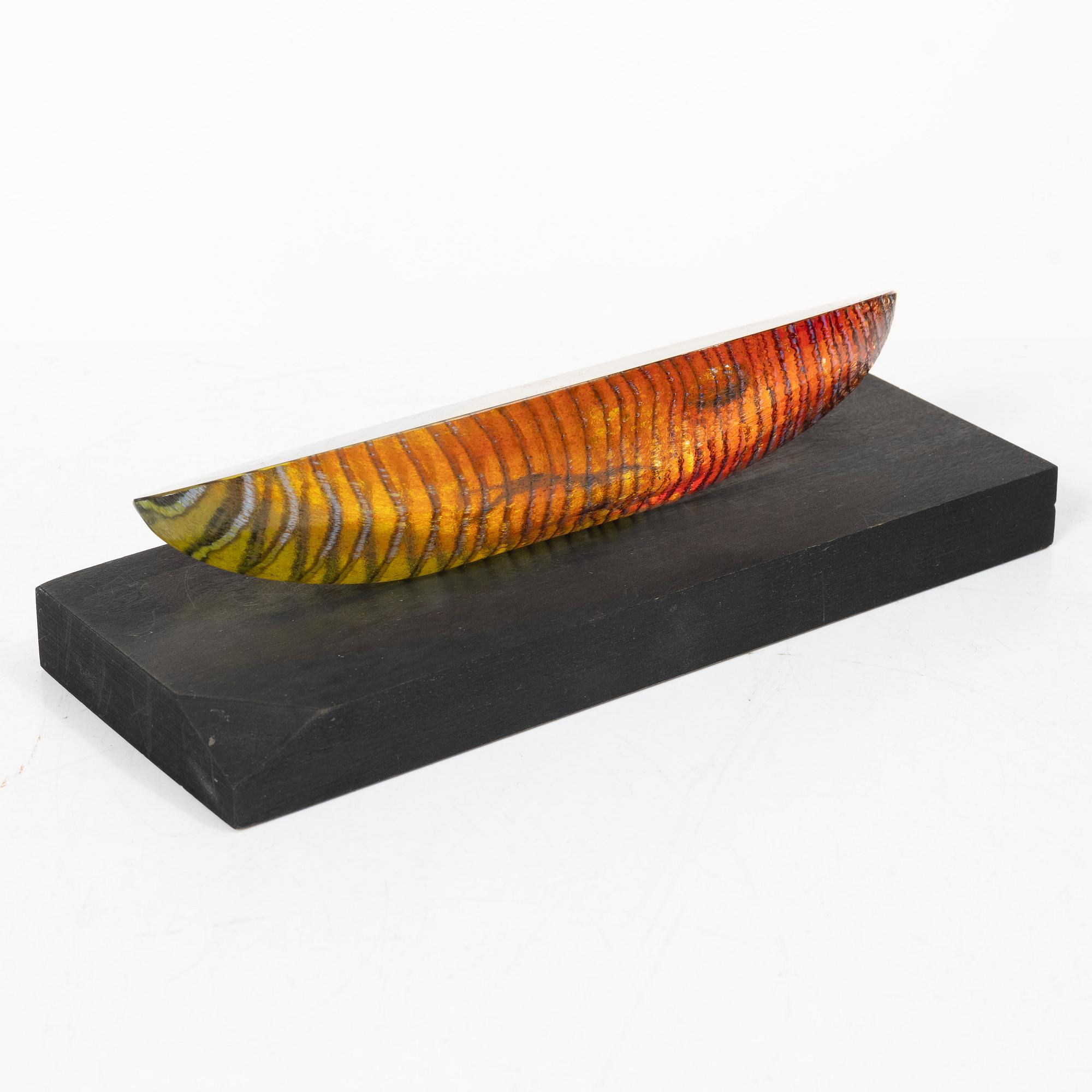 Bertil Vallien, a numbered glass sculpture, Kosta Boda, Sweden.