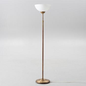 A brass floor lamp, Sweden, mid 20th century.